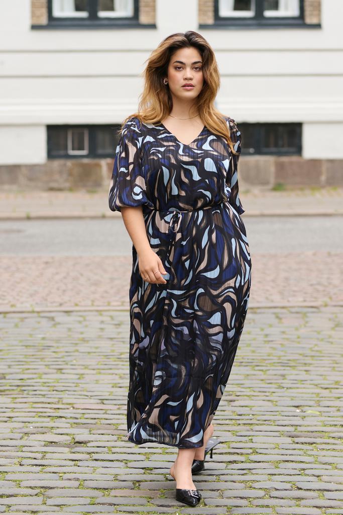Kaffe Curve jurk Marga maxi Maat:, Kleding | Dames, Jurken, Overige kleuren, Nieuw, Verzenden