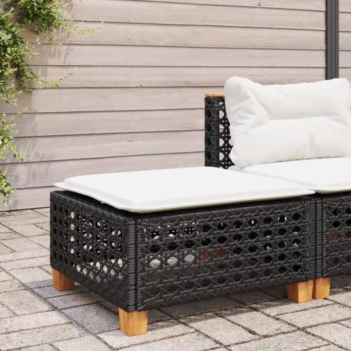 vidaXL Tuinkruk met kussen 63,5x56x32 cm poly rattan zwart, Tuin en Terras, Tuinsets en Loungesets, Nieuw, Rotan, Verzenden