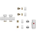 Riko Set Theromstatisch Onderblok Recht Glans Wit, Doe-het-zelf en Verbouw, Verwarming en Radiatoren, Ophalen of Verzenden, Nieuw