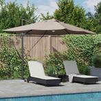 vidaXL Cantilever Roma parasol Taupe en Zwart 352 x 251 x, Tuin en Terras, Parasols, Verzenden, Nieuw, 2 tot 3 meter