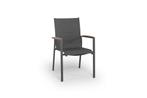 Foxx Stockable Chair Antraciet / Teak - Tierra Outdoor, Tuin en Terras, Tuinsets en Loungesets, Nieuw, Verzenden