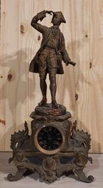 Figurale pendule - Zinklegering, Messing - 1850-1900, Antiek en Kunst, Antiek | Klokken