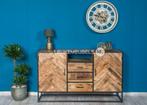 Dressoir Mango-Excellent visgraat., 100 tot 150 cm, Overige materialen, Nieuw, Ophalen of Verzenden
