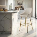 Barkruk Avane met rugleuning, gestoffeerd, fluweeloptiek - S, Huis en Inrichting, Barkrukken, Verzenden, Nieuw