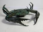 Krabbe mit geöffneten Scheren - sculptuur Brons - Japan, Antiek en Kunst