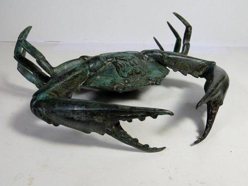 Krabbe mit geöffneten Scheren - sculptuur Brons - Japan, Antiek en Kunst, Antiek | Overige Antiek