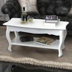 Witte Salontafel met 2 Lagen | Tweedekansje | OP = OP, Huis en Inrichting, Minder dan 50 cm, 50 tot 100 cm, Modern ontwerp met een vleugje Frans design