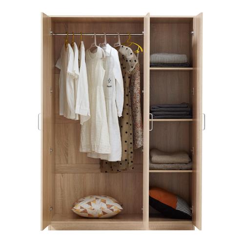 [en.casa] Kledingkast Bodolz 176x120x52 cm Sonoma eiken, Huis en Inrichting, Kasten | Kledingkasten, Nieuw, Verzenden