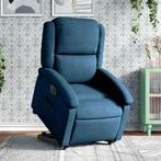 vidaXL Sta-op-stoel elektrisch verstelbaar fluweel blauw, Huis en Inrichting, Fauteuils, Verzenden, Nieuw