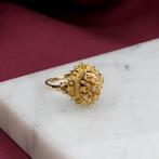 Antiek bicolor gouden ring van een mutsenbel met parel, Sieraden, Tassen en Uiterlijk, Gebruikt, Overige kleuren, Ophalen of Verzenden