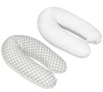 Voedingskussen - 100% katoen - witte/grijze driehoeken -..., Huis en Inrichting, Woonaccessoires | Kussens, Ophalen of Verzenden