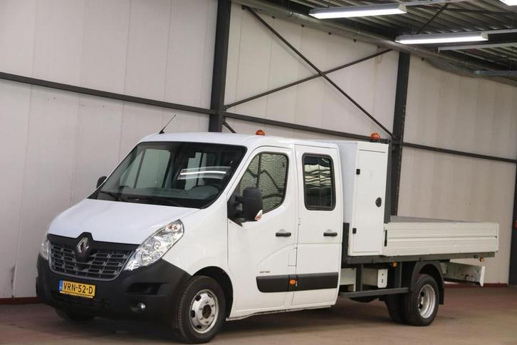 Renault Master 2.3 dCi DC DUBBEL CABINE OPEN LAADBAK, Auto's, Bestelauto's, Lease, Handgeschakeld, Wit, Renault, Financial lease