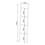[en.casa] Handdoekrek Bodø 176x38x2 cm staal zwart, Verzenden, Nieuw