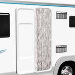 vidaXL Vliegengordijn 56x185 cm chenille taupe en wit, Huis en Inrichting, Stoffering | Gordijnen en Lamellen, Verzenden, Nieuw