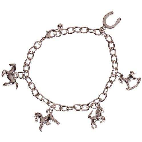 Bedelarmbandje met paarden bedeltjes NIEUW, Sieraden, Tassen en Uiterlijk, Armbanden, Grijs, Nieuw, Ophalen of Verzenden