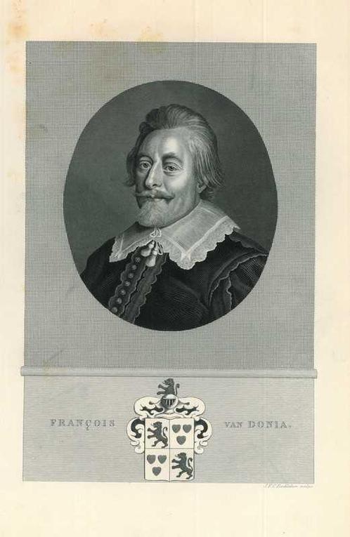 Portrait of Frans van Donia, Antiek en Kunst, Kunst | Etsen en Gravures