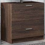 vidaXL Wastafelkast 59x37x59 cm bewerkt hout bruin, Verzenden, Nieuw, Minder dan 100 cm