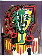 Pablo Picasso (1881-1973) - Femme au corsage rayé, Antiek en Kunst