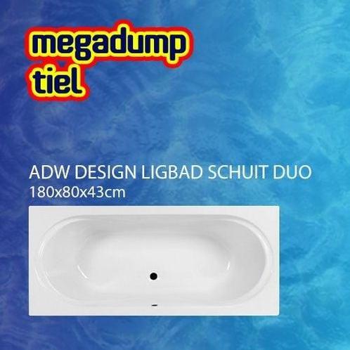 Ligbad Schuit Duo 180X80X43 Cm, Doe-het-zelf en Verbouw, Sanitair, Bad, Nieuw, Ophalen of Verzenden