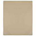 vidaXL Hoeslaken jersey 140x200 cm katoen taupe, Verzenden, Nieuw