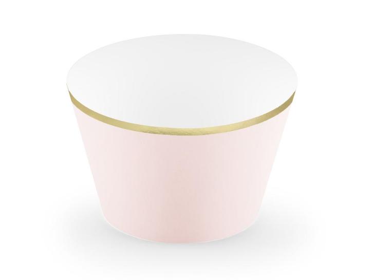Cupcake Vormpjes Lichtroze Pastel 7,6cm 6st, Hobby en Vrije tijd, Feestartikelen, Nieuw, Verzenden