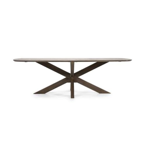 Eettafels Nikki - 240cm - Bruin - 96140 - eettafel, Huis en Inrichting, Tafels | Eettafels, Nieuw, Overige materialen