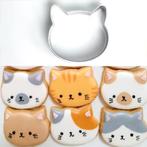 Set met 5 verschillende poezen koekjes uitsteekvormen, Verzenden, Nieuw