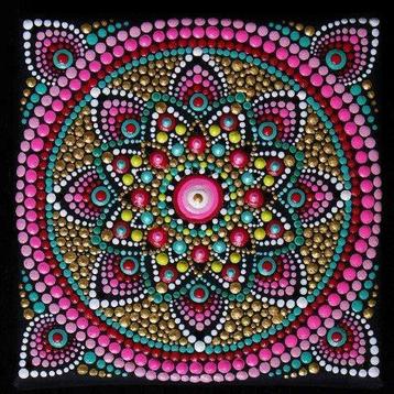 Crystal Card kit diamond painting Mandala 18 x 18 cm