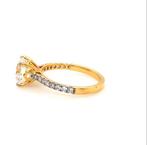 Ring - 18 karaat Geel goud - 2.29ct. tw. Diamant (Lab-grown), Sieraden, Tassen en Uiterlijk, Ringen, Nieuw