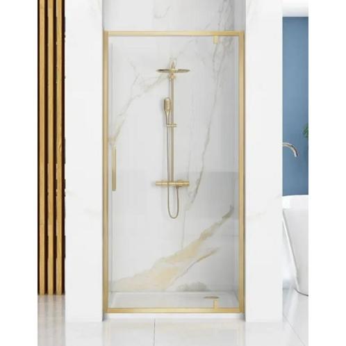 REA Douchedeur - Geborsteld goud - Gehard glas - Waterafs..., Doe-het-zelf en Verbouw, Sanitair, Nieuw, Ophalen of Verzenden