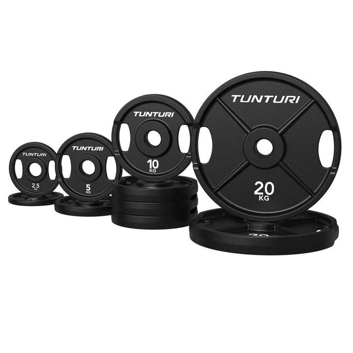 Tunturi Platinum Cast Iron Plate - Bumperplates - 95kg - Set, Sport en Fitness, Fitnessmaterialen, Nieuw, Verzenden