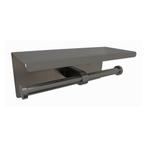 Dubbele Toiletrolhouder met Plateau BWS RVS Antraciet, Ophalen of Verzenden, Nieuw, Bad