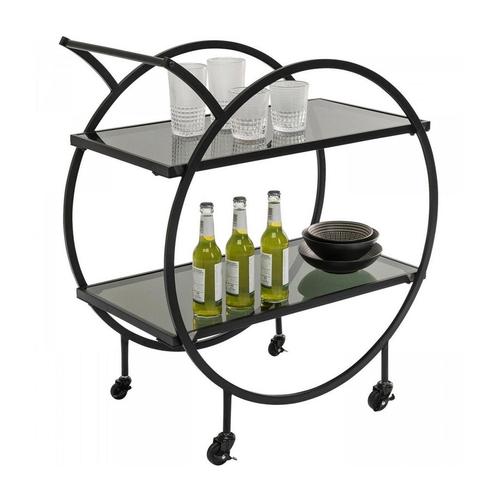 *WOONWINKEL* Kare Design Loft Ronde Design Trolley Zwart, Huis en Inrichting, Keuken | Keukenelementen, Zwart, Nieuw, Verzenden