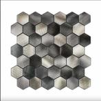 Zelfklevende Mozaïek Hexagon Cobalt Antraciet Goud | TOPNL#1, Nieuw, 20 tot 40 cm, 20 tot 40 cm, Wandtegels