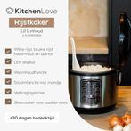 2dekans | KitchenLove Rijstkoker met Stomer - 1.2L -, Witgoed en Apparatuur, Slowcookers, Ophalen of Verzenden, Zo goed als nieuw