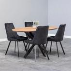 Mangohouten Eettafel Ovaal Julia 210x100 cm (2,5 cm), Huis en Inrichting, Tafels | Eettafels, 100 tot 150 cm, Verzenden, Industriële meubels