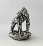 Miniatuur figuur - Massief zilveren Gorilla - .925 zilver