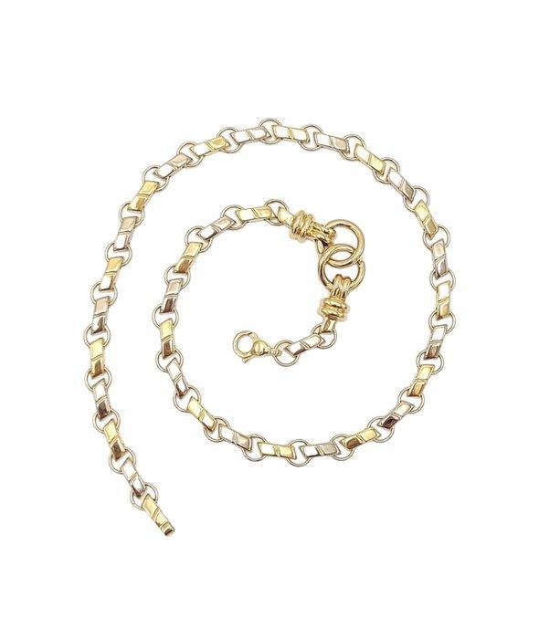 Halsketting - 18 karaat Geel goud, Witgoud, Sieraden, Tassen en Uiterlijk, Kettingen