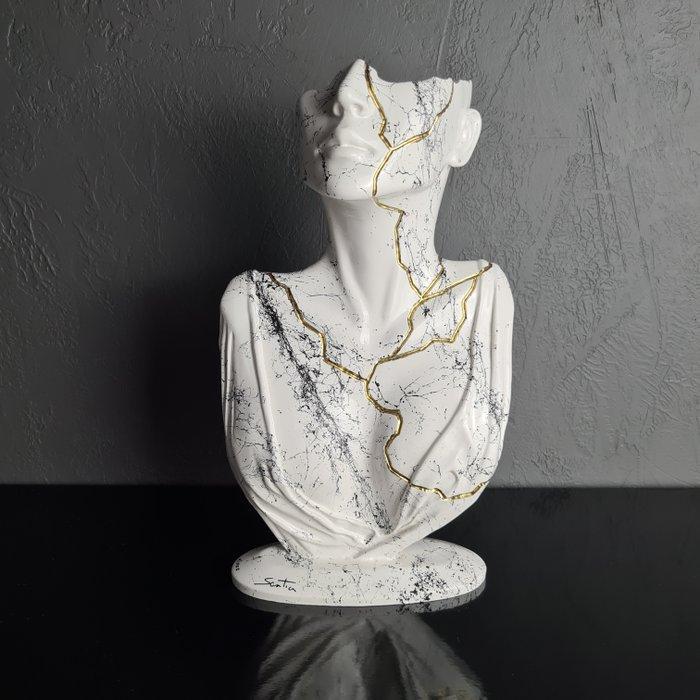 Santicri (1992) - Tired Face White & Black Marble, Antiek en Kunst, Antiek | Overige Antiek