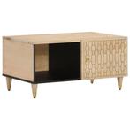 vidaXL Salontafel 80x50x40 cm massief mangohout, Verzenden, Nieuw, Overige houtsoorten, 50 tot 100 cm