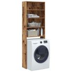 vidaXL Wasmachinekast 64x24x190 cm oud houtkleurig, Verzenden, Nieuw