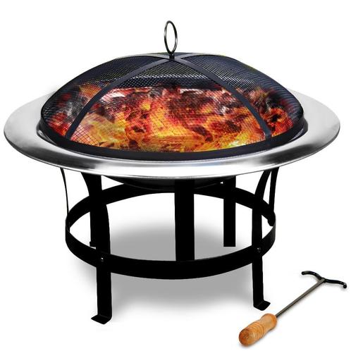 Vuurschaal Roestvrij Staal Ø75cm (Barbecue-Vuurkorf), Tuin en Terras, Barbecue-accessoires, Nieuw, Verzenden