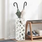 vidaXL Paraplu Stand Wit 15,5x15,5x49 cm Staal, Verzenden, Nieuw