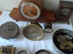 Wekker(onderdelen) + houten pendule (10) - Art Deco Hout,, Antiek en Kunst