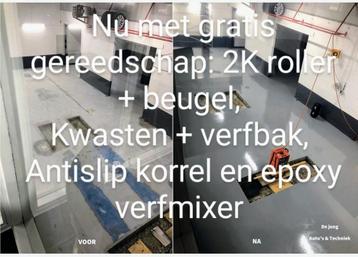 80m2(10L)  2K Epoxy WERKPLAATS vloercoating Garage Showroom beschikbaar voor biedingen