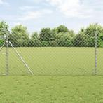 vidaXL Kettin hek met 13 palen 1.2x25 m Gegalvaniseerd staal, Verzenden, Nieuw, IJzer