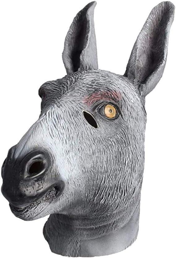 Ezel masker grijs Deluxe, Kleding | Dames, Carnavalskleding en Feestkleding, Nieuw, Verzenden