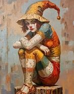 Pietro Fusco (1980) - Malinconia da Clown, Antiek en Kunst, Kunst | Schilderijen | Klassiek