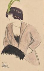 Piet van der Hem (1885-1961) - Lady from the roaring 20s, Antiek en Kunst