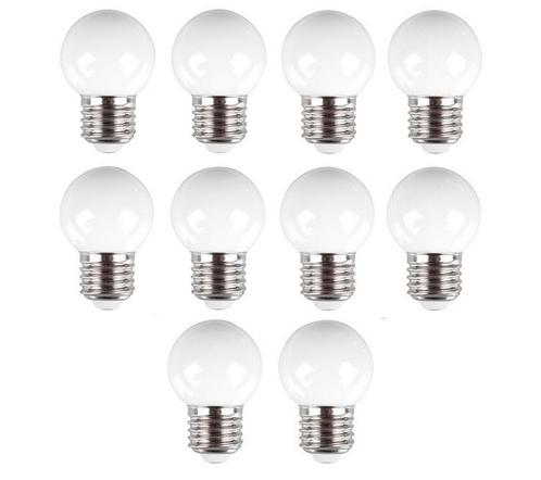 10x prikkabel lamp - Warm wit - 0,6 Watt - melk glas, Tuin en Terras, Buitenverlichting, Ophalen of Verzenden